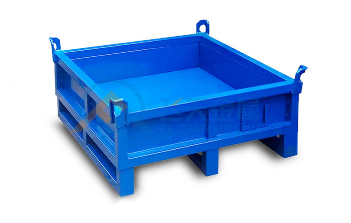 高強度四向車金屬周轉箱在自動化倉庫應用